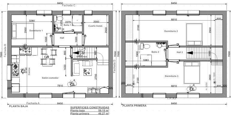 Casa Valencia 105,42, planos - VME web