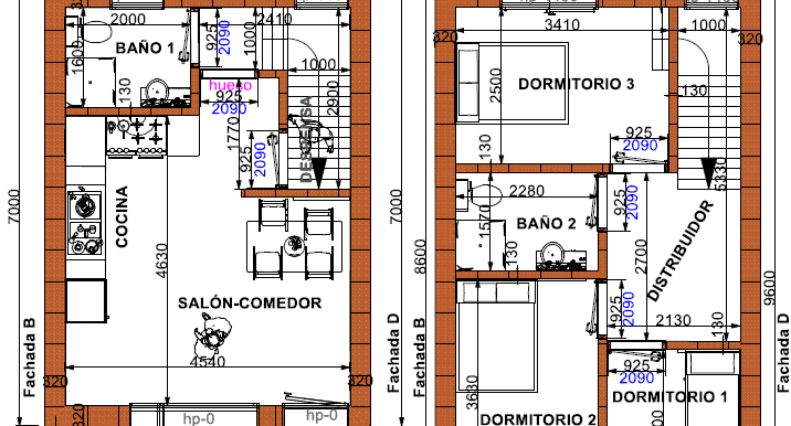 Planos planta baja y primera, Casa modular Madrid (13)