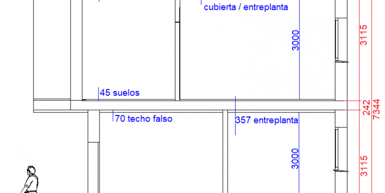 Seción viviendas prefabricadas modulares en madrid