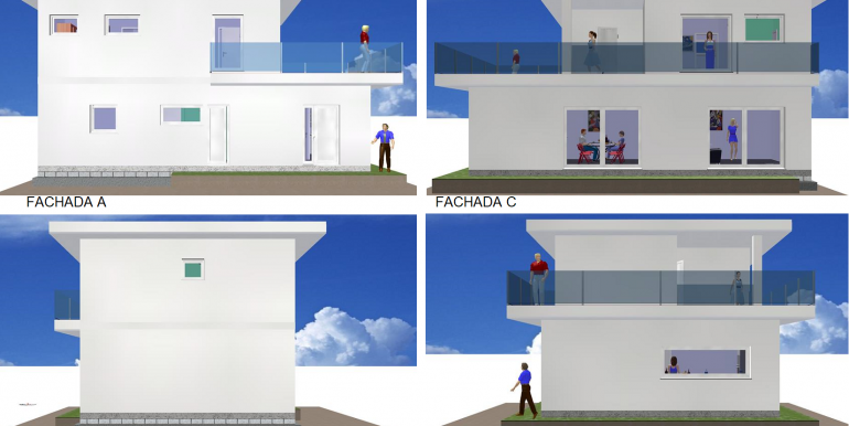 fachadas 3D vivienda madrid 207,37