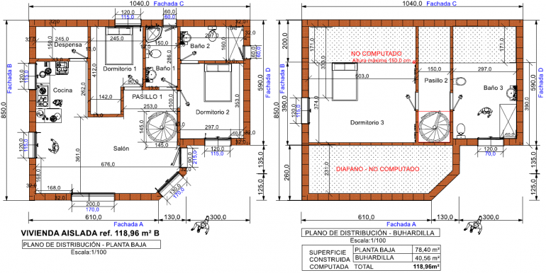 planos casa navara 118,96 m2